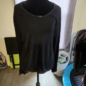 Cuddl Duds Black Long Sleeve Relaxed Tunic